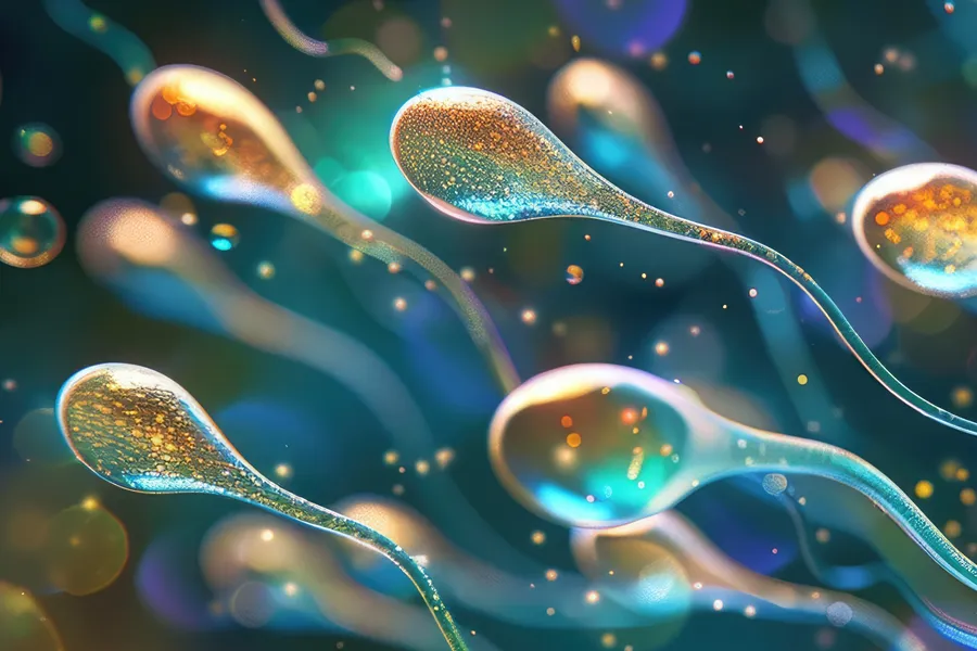 Low-Sperm-Count-Clinic 3D illustration of sperm swimming. Get low sperm count treatment from Healthy Aging Medical Centers of New Jersey in Northern New Jersey.